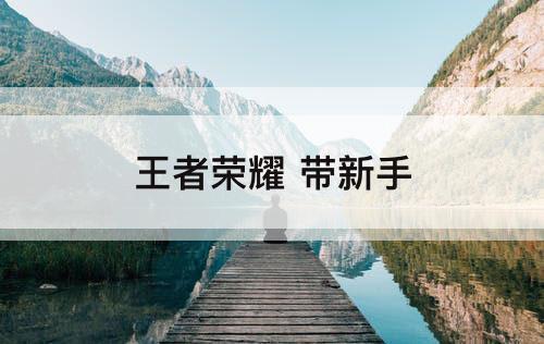 王者荣耀 带新手