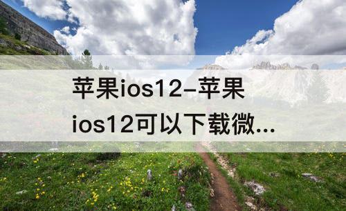 苹果ios12-苹果ios12可以下载微信么