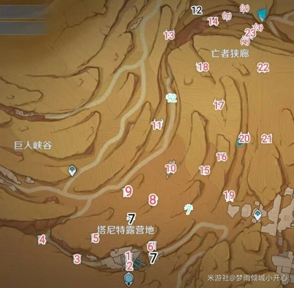 原神塔尼特露营地宝箱收集指南