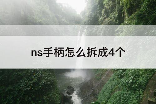 ns手柄怎么拆成4个