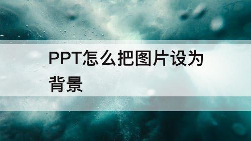 PPT怎么把图片设为背景