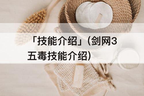 「技能介绍」(剑网3五毒技能介绍)