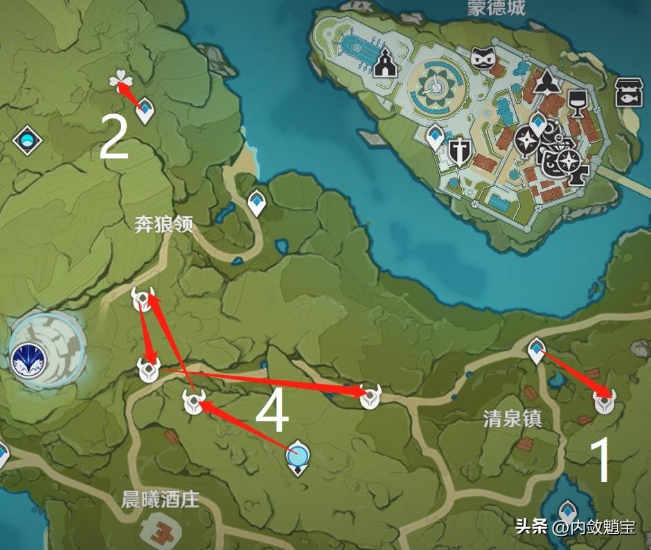 原神蒲公英籽采摘路线 蒲公英籽突破材料采集共53个