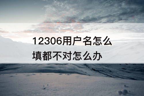 12306用户名怎么填都不对怎么办