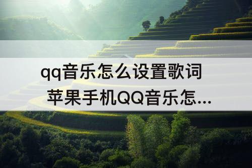 qq音乐怎么设置歌词 苹果手机QQ音乐怎么设置歌词显示