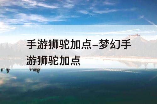 手游狮驼加点-梦幻手游狮驼加点
