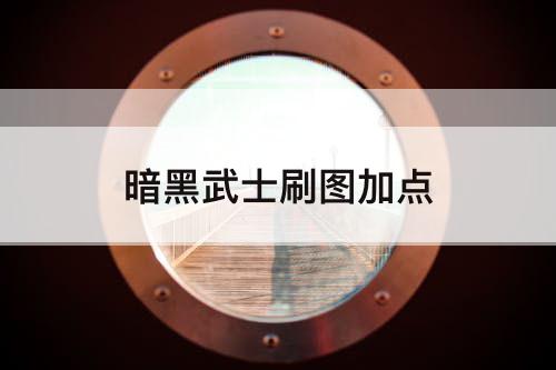 暗黑武士刷图加点