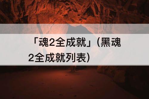 「魂2全成就」(黑魂2全成就列表)