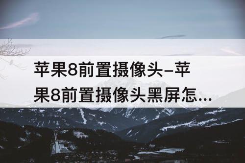苹果8前置摄像头-苹果8前置摄像头黑屏怎么强制退出相机
