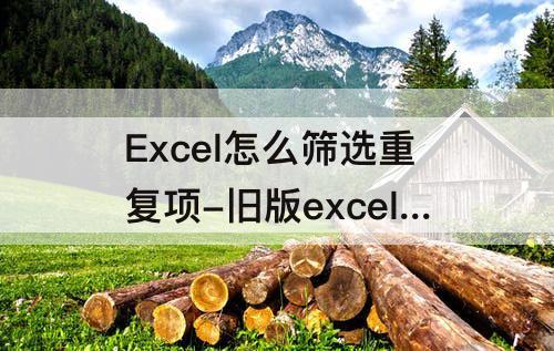 Excel怎么筛选重复项-旧版excel怎么筛选重复项