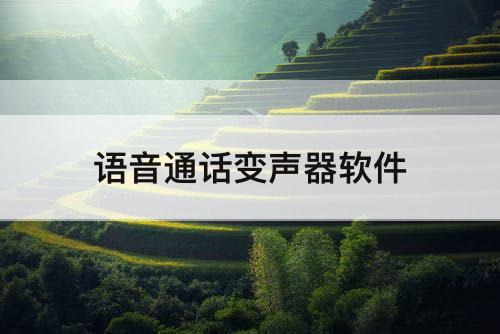 语音通话变声器软件