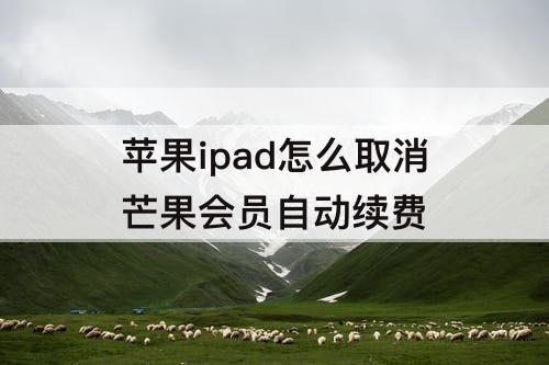 苹果ipad怎么取消芒果会员自动续费