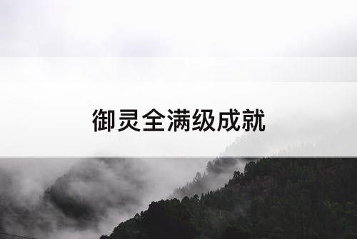 御灵全满级成就