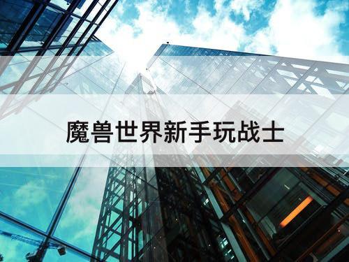 魔兽世界新手玩战士