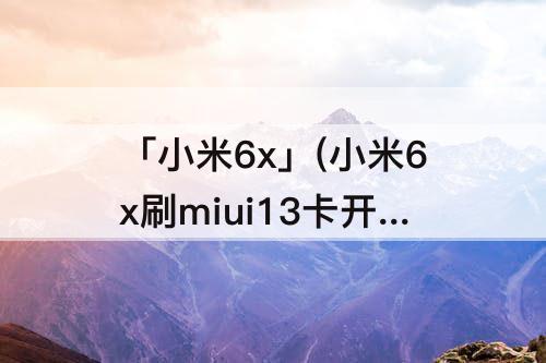 「小米6x」(小米6x刷miui13卡开机)