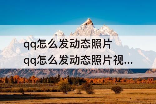 qq怎么发动态照片 qq怎么发动态照片视频