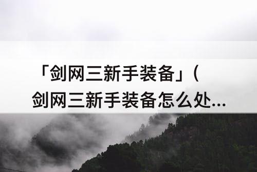 「剑网三新手装备」(剑网三新手装备怎么处理)