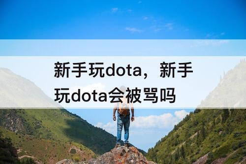 新手玩dota，新手玩dota会被骂吗