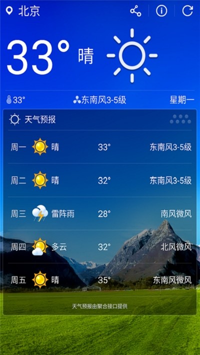 天气助理软件展示图