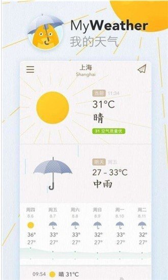 磨叽天气app截图