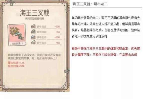 《最强蜗牛》游戏装备优先合成攻略（一览表教你如何合成最佳装备）