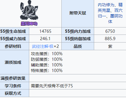 汉家江湖墨阳神功方案选择介绍