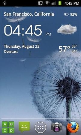 透明时钟天气