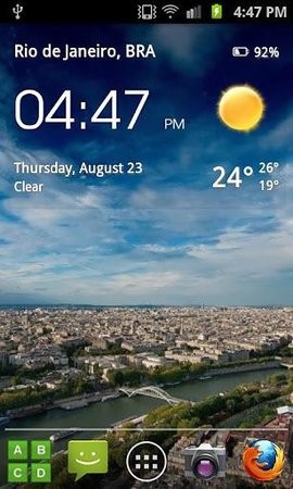 透明时钟天气