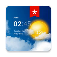 透明时钟天气