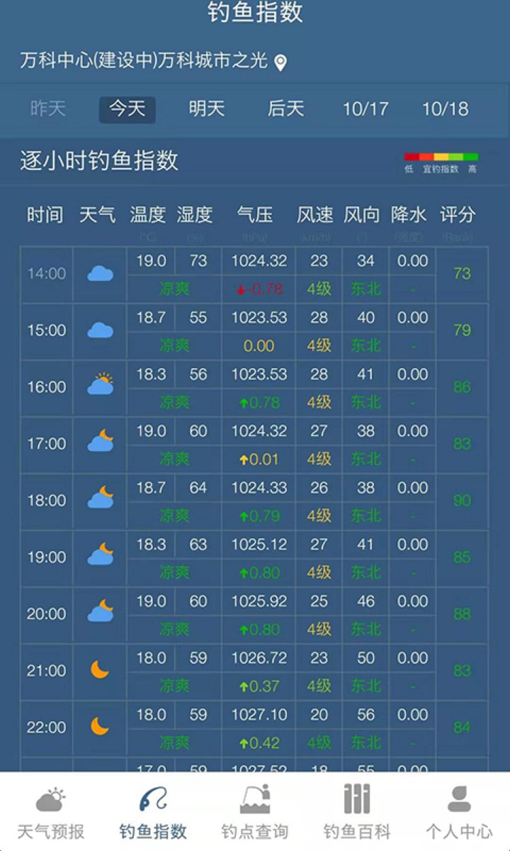 钓鱼天气预报安卓免费下载