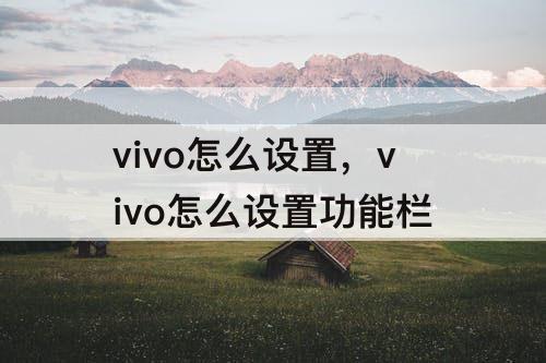 vivo怎么设置，vivo怎么设置功能栏