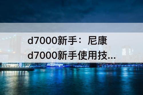 d7000新手：尼康d7000新手使用技巧