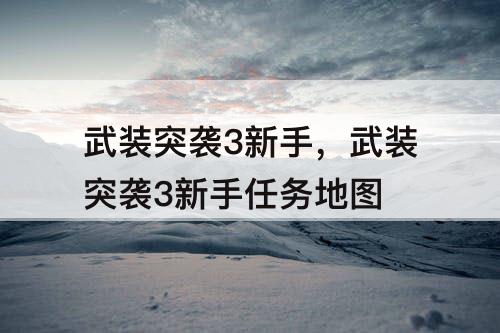 武装突袭3新手，武装突袭3新手任务地图