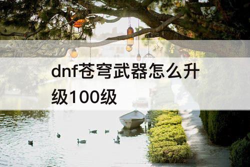 dnf苍穹武器怎么升级100级