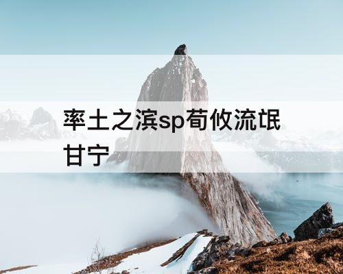 率土之滨sp荀攸流氓甘宁