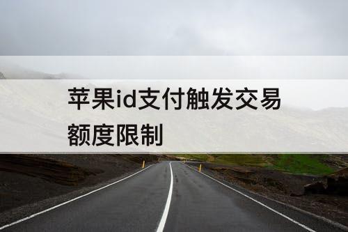 苹果id支付触发交易额度限制