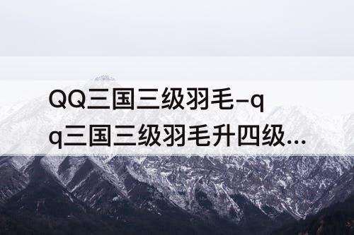 qq三国三级羽毛升四级羽毛概率