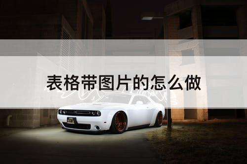 表格带图片的怎么做