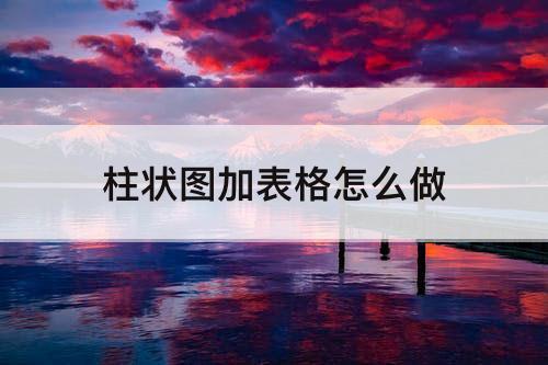 柱状图加表格怎么做