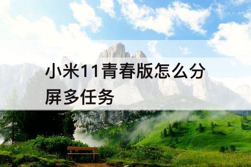 小米11青春版怎么分屏多任务