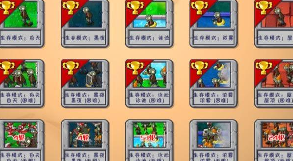 植物大战僵尸生存模式一共有几轮关卡 植物大战僵尸生存模式关卡玩法介绍图2