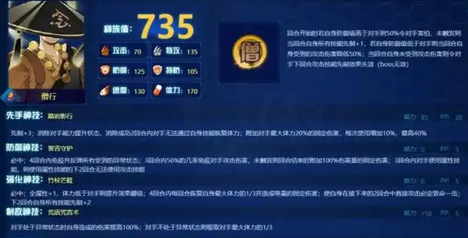 《赛尔号巅峰之战》僧行强度介绍
