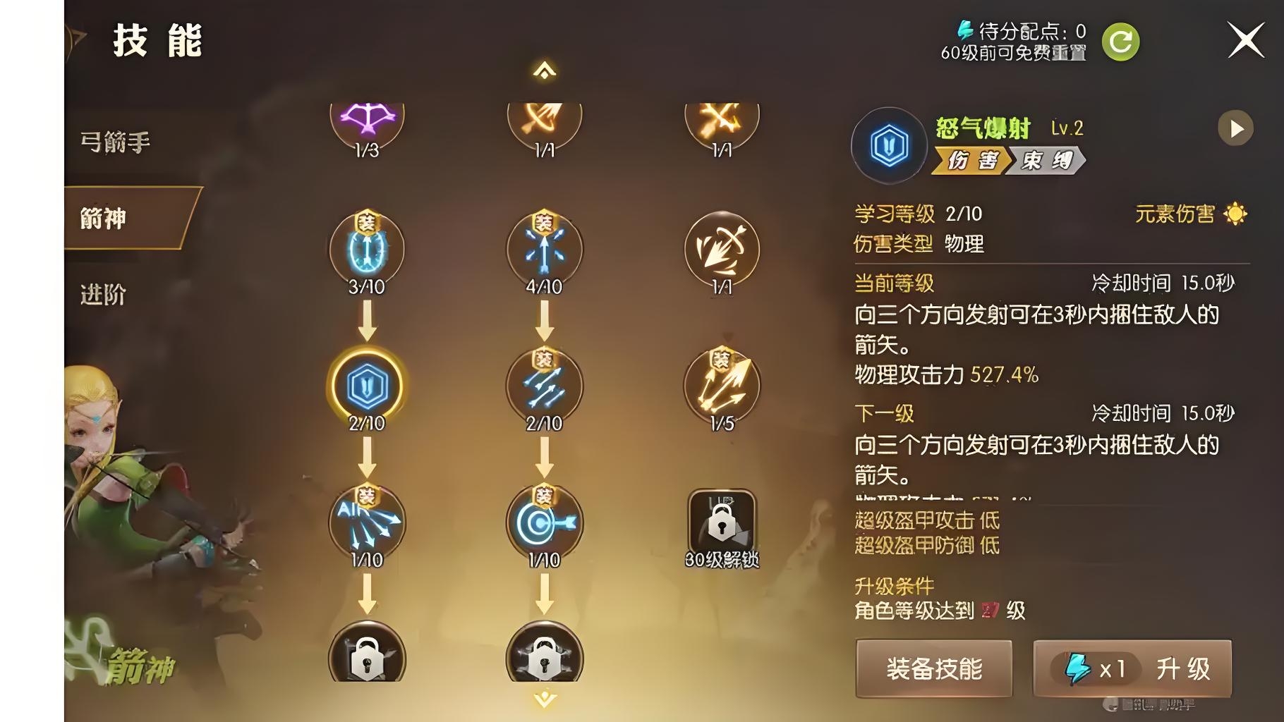 《龙之谷世界》箭神技能介绍
