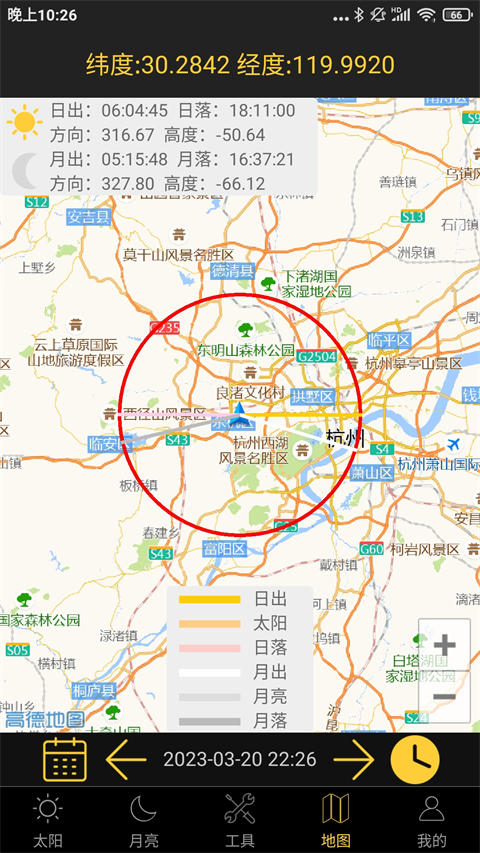 日出日落月相