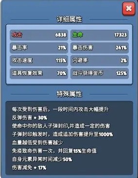 《银翼战机》六不灭套装面板属性一览