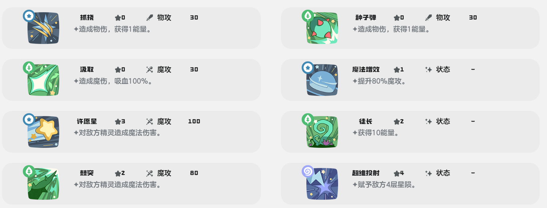 《洛克王国世界》魔草巫灵技能介绍