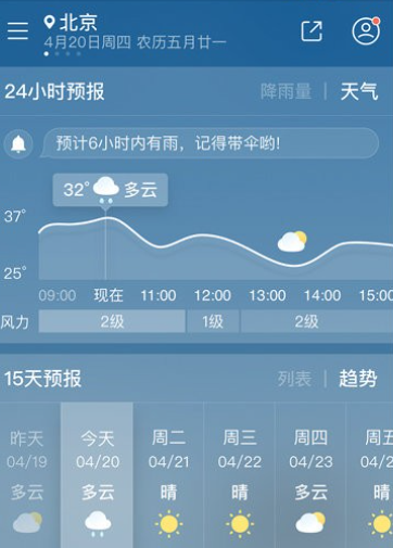 新晴天气预报几点几分下雨